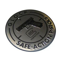PLAQUE RONDE GLOCK SAFE...