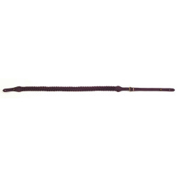 BRETELLE CUIR TRESSE MARRON - 1