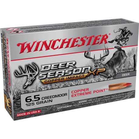MUNITIONS WINCHESTER 6.5 Creedmor Extreme Point DEER SEASON 125gr X20 WINCHESTER - 1