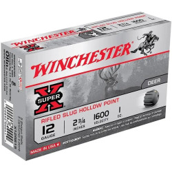 BALLES WINCHESTER SUPER-X SLUG RIFLED HP 20/70 21G X5 - 1