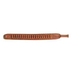 CARTOUCHIERE CAL.12 TUBES TOILE MARRON ET CUIR - 1